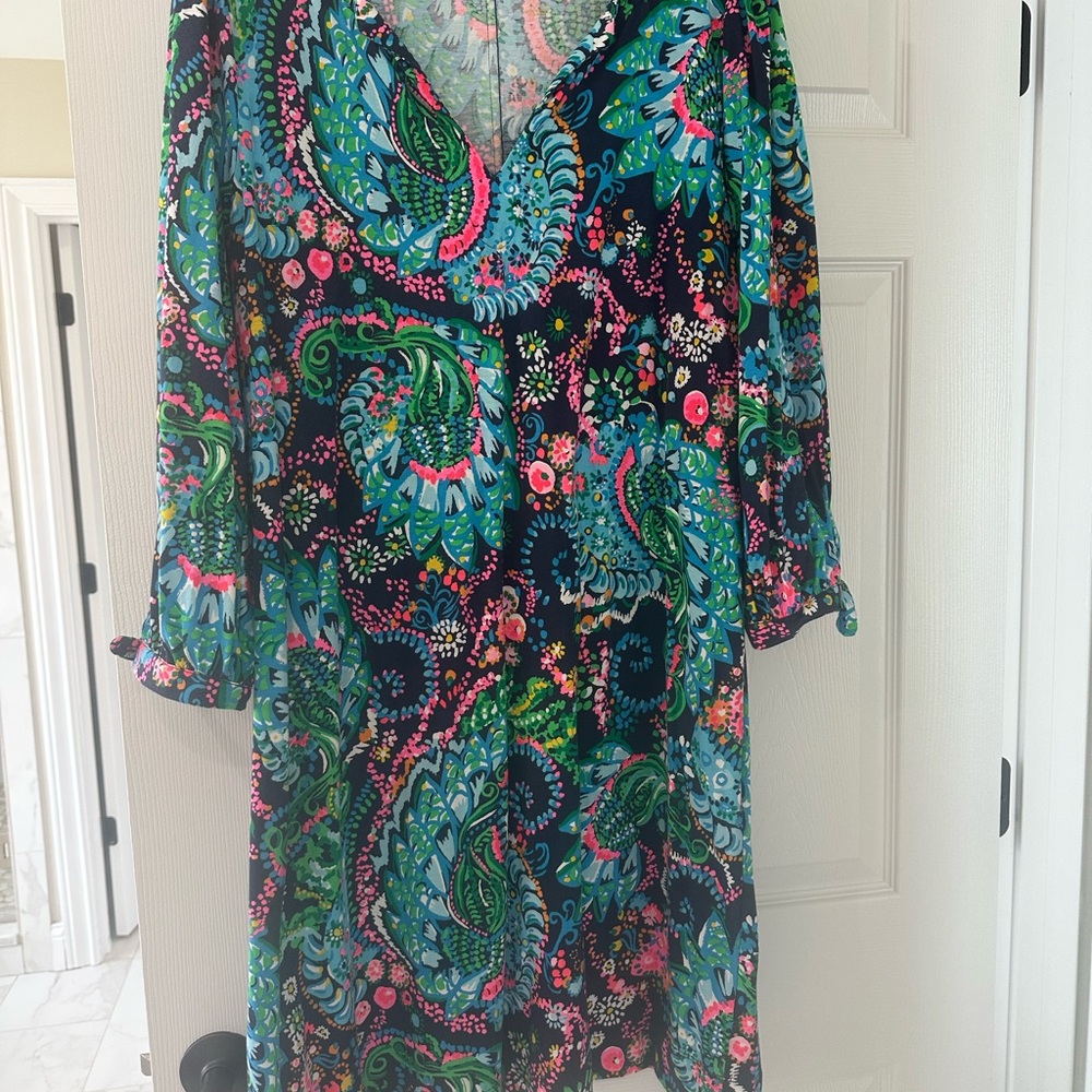Lilly Pulitzer Vibrant Paisley Long Sleeve Dress